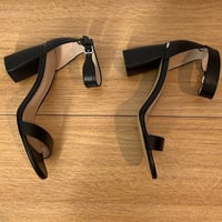 Image 8 of Stuart Weitzman Black Ankle Strap Open Toe Genuine Leather Women's Sandals