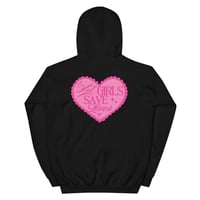 Image 4 of HOT GIRLS HAVE HEART HOODIE - HOT PINK