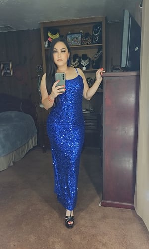 Image of  Bella Rose Maxi Dress (Royal Blue) 