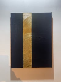 Image 2 of Making visible the invisible: Waves we make - 40x30 cm acrylic and 23 2/3 carat gold on canvas