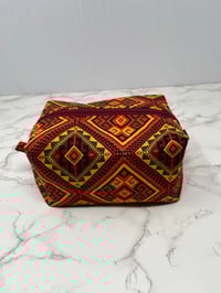 Image 4 of Handmade African Print Boxy Pouch - Tribal Diamonds