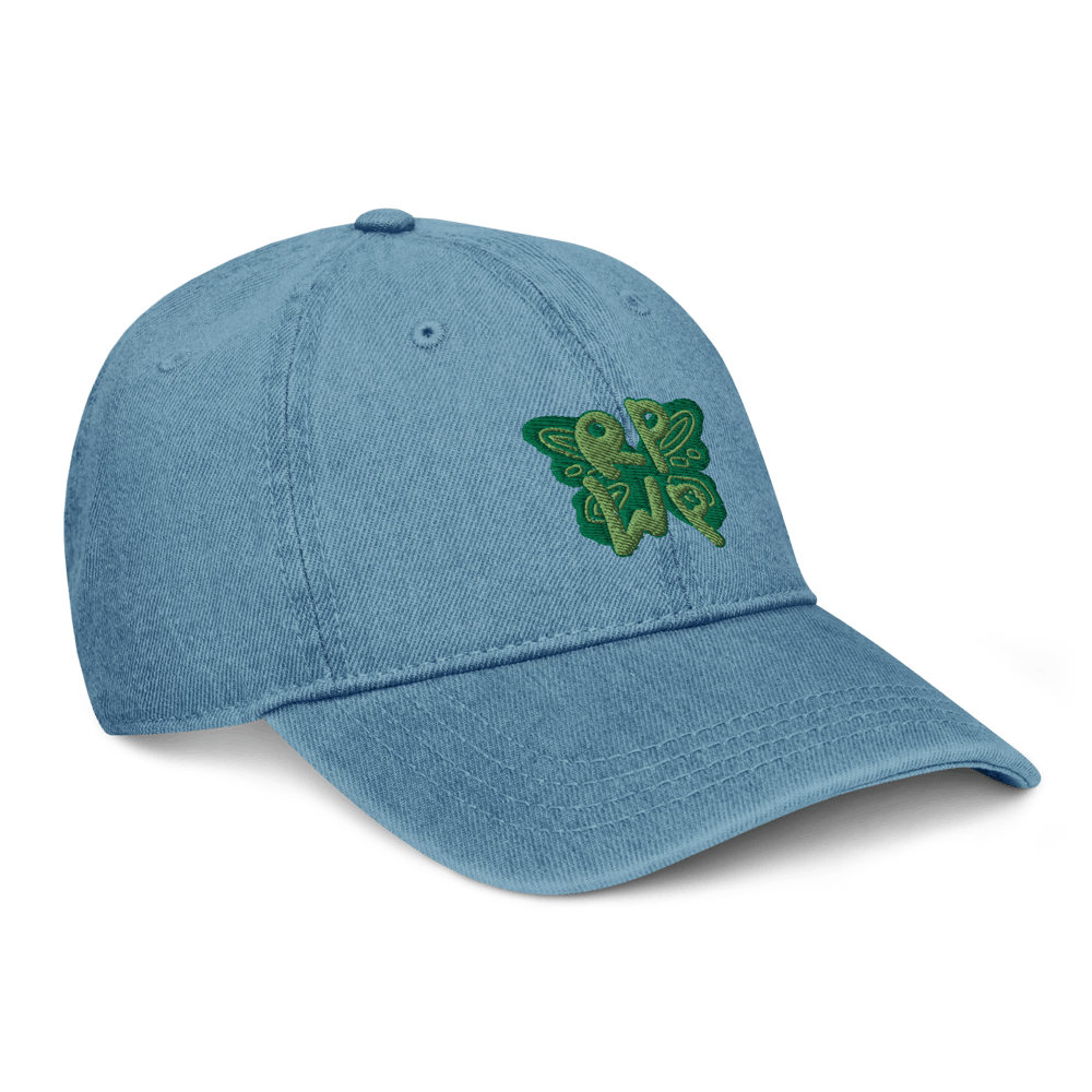 【 DUCKDIVE 】Laurel Wreath Graphic Cap (denim) unisex LAUREL_DENIM_CAP_GREEN_1_1024x
