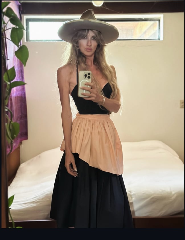 1970s Saint Laurent tiered cotton skirt