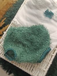 Image 3 of Newborn Photo Prop Set | with Mini Rug | newborn set for Photoshoot | emerald | white | Christmas