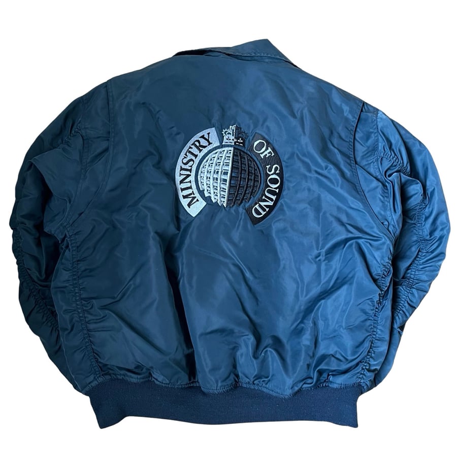 Image of 90s Vintage Ministry Of Sound 'Contrast' rave bomber jacket: Fits L - XL 