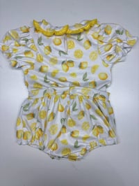 Image 2 of Lemon smocked romper 