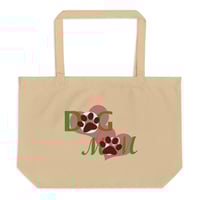 Image 1 of "Dog Mom" Large organic tote bag