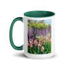 Chinese Wisteria and Peach Irises Garden Mug 