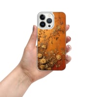 Image 20 of Baroque Goth Inspired Gold and Orange Textured Floral Look Clear Case for iPhone®