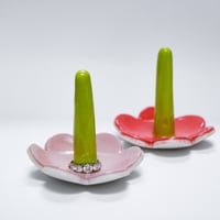 Image 2 of Red Petal Ring Holder