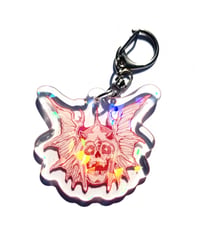 Image 2 of Mystic skull crystal clear keychain
