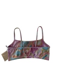 Image 3 of S (34) Cotton-Blend Strappy Bralette in Muted Warm Ice Dye