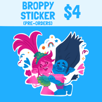 Image 2 of [PRE-ORDER] TROLLS - Broppy Sticker
