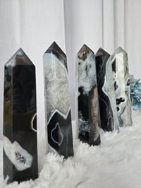 Image 1 of Black Sardonyx Agate Crystal Towers - 5 Styles