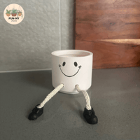 Smiling Planter Pot with Legs