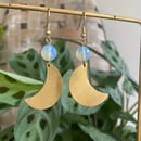 Image 2 of Opalite Moon Earrings