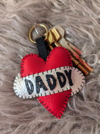 Image 3 of Father's Day Personalised Heart Keyring