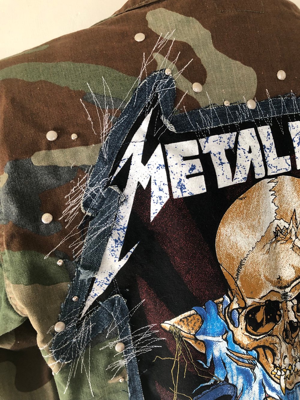 Upcycled METALLICA camo shirt