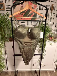 Image 1 of NWT lace olive one piece 