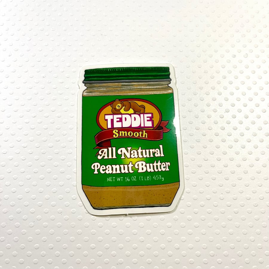 Image of TEDDIE peanut butter sticker