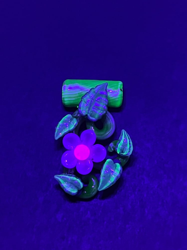 Image of Pink & Blue Spring Flower Vine Pendant