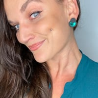 Image 1 of Náušnice Chantal Black & mirror