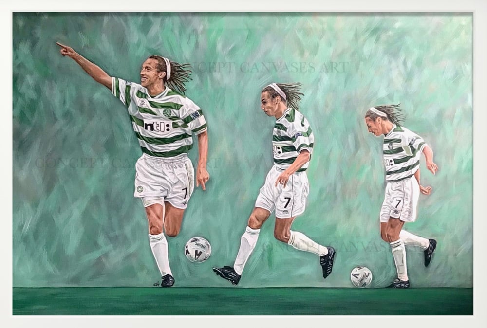 Image of ‘The Larsson Chip’ Framed Hand Painted Original 