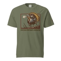 Image 3 of Christian Sportsman's Association - Turkey Branded Sleeve Unisex garment-dyed heavyweight t-shirt 