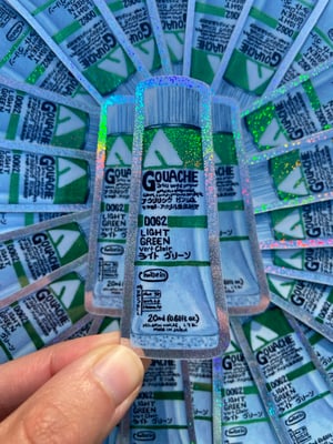 Light Green Gouache Tube Sticker