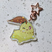 Image 2 of Chikorita double sided charm