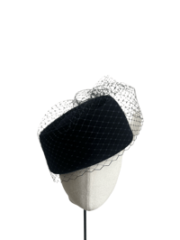 Image 1 of BH Toka Hat / Trimmed with Veil