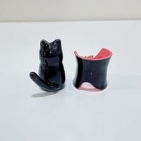 Image 6 of Count Dracula tuxedo cat ceramic figurine
