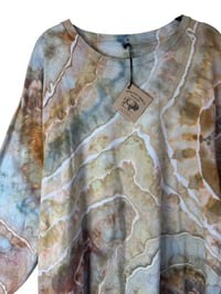 Image 4 of XXL Unisex Adult Soft Long Sleeve Tee in Muted Geode Ice Dye
