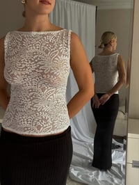 Image 3 of JULIA TOP - WHITE LACE