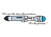 Image 2 of PRE-ORDER: Sonic Screwdriver (& Quote) Acrylic Pins