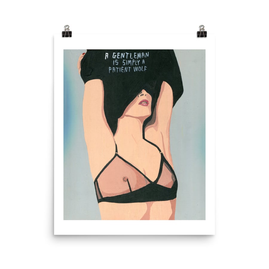 Image of A GENTLEMAN IS SIMPLY A PATIENT WOLF POSTER