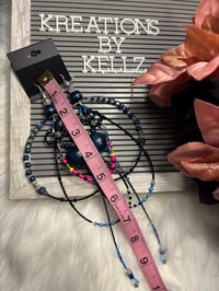 Image 2 of Blue Glow Large Hoop Earrings 