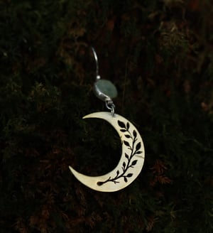 Image of Prehnite Forest Moon Earrings