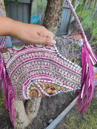 Image 10 of Chilean Bag -Pink fringes and strap