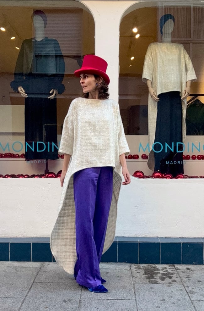 AMAZONA KAFTAN IN ECRU TWEED