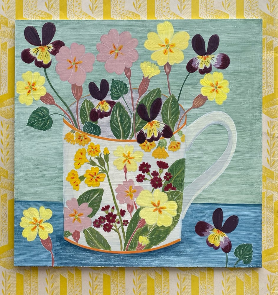 Image of A cup of Primroses 