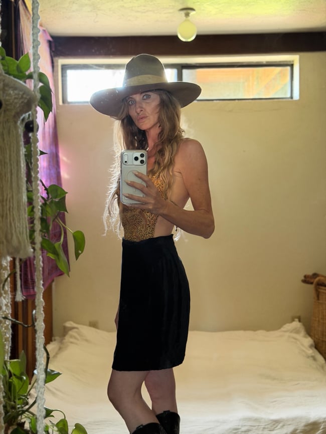 80s slinky velvet mini skirt 