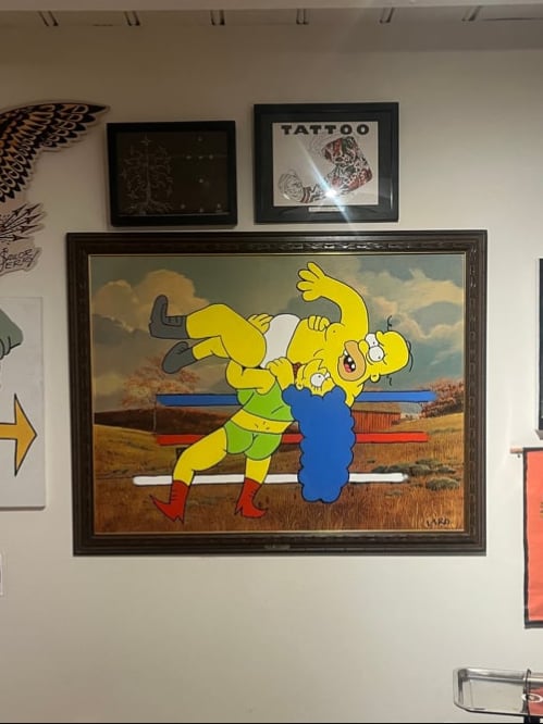 Image of HOMER V MARGE PAINTING 