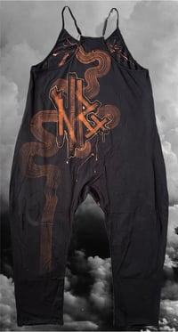 Image 2 of “ANGEL BABY” CUSTOM BLEACH PAINTED OVERSIZED ROMPER LARGE