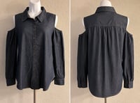 Image 1 of New Large D& Co Open Shoulder Denim Top #1252*10