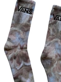 Image 2 of L/XL Adult VANS Hand-Dyed Crew Socks in Stone Watercolor Ice Dye