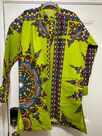 Green Kente Print Men’s Shirt 