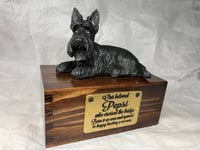 Image 10 of Custom Engraved Handmade Engraved Scottish Terrier Dog Pet Cremation Urn