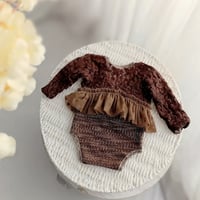 Image 1 of Newborn girls bodysuit | Lara | brown