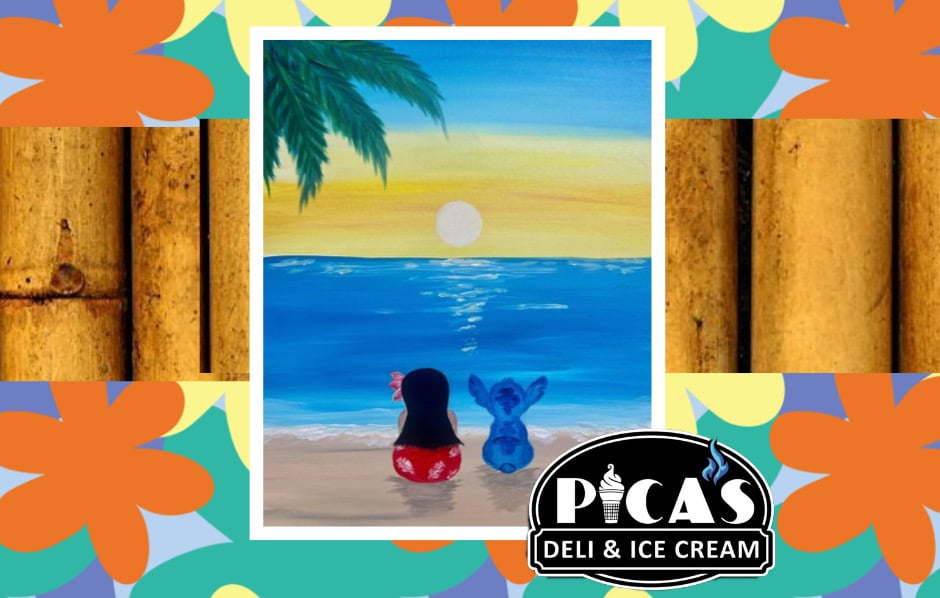 Image of Ohana Paint Party 7/29 Pica's Ice Cream and Deli Methuen, MA